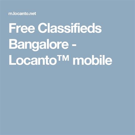 locanto indian|Free Classifieds Bangalore – Locanto™ India.